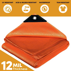 Orange Poly Tarp 6' x 8' - Case of 20
