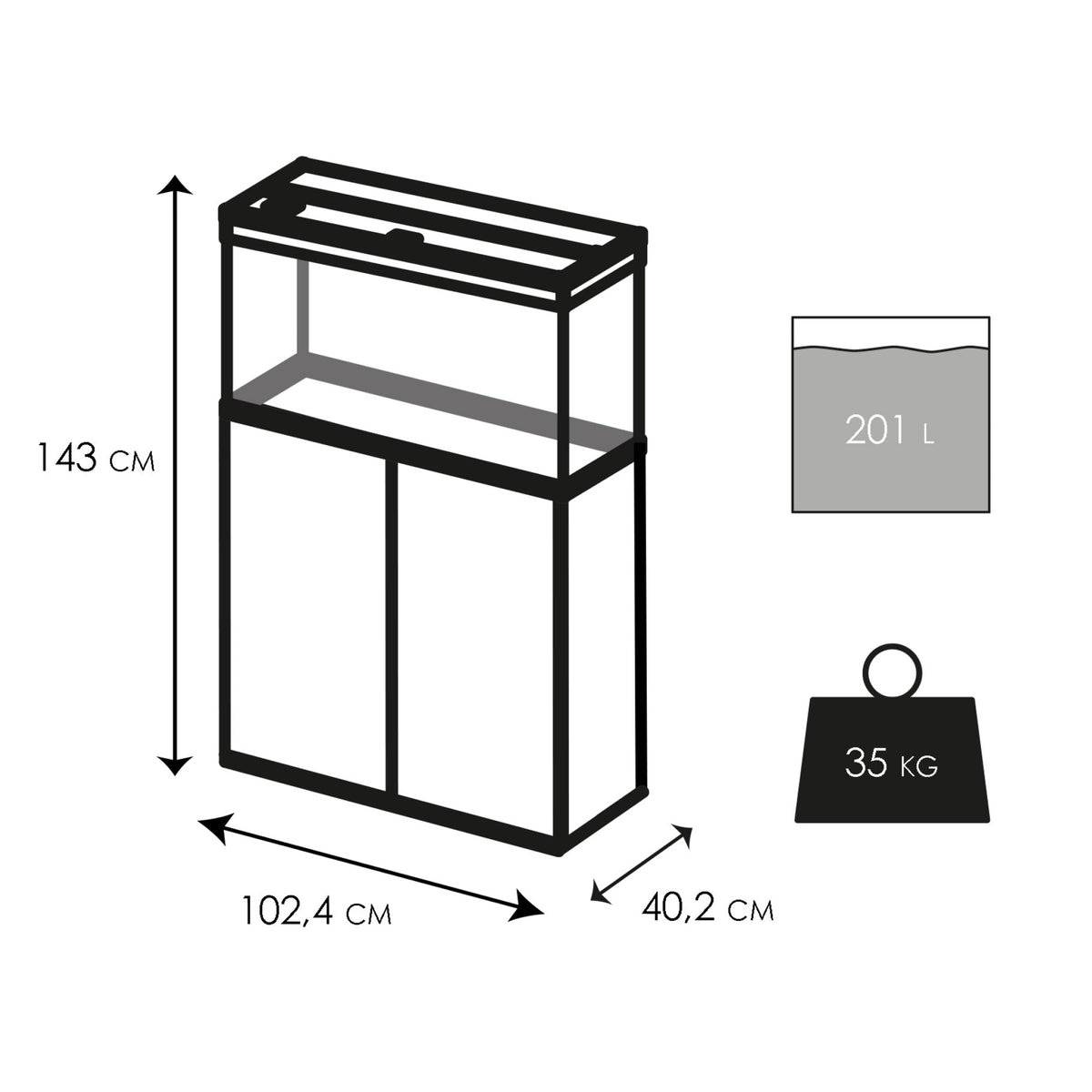 Ciano Emotions Pro 100 Aquarium & Cabinet
