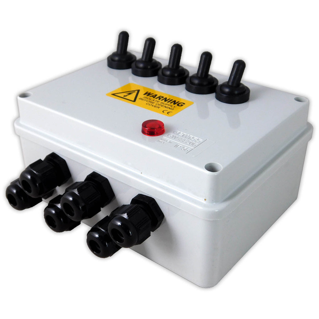 Outdoor 5-Way Waterproof Electrical Switch Box