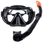 Adult Single Lens Snorkel Set - Black