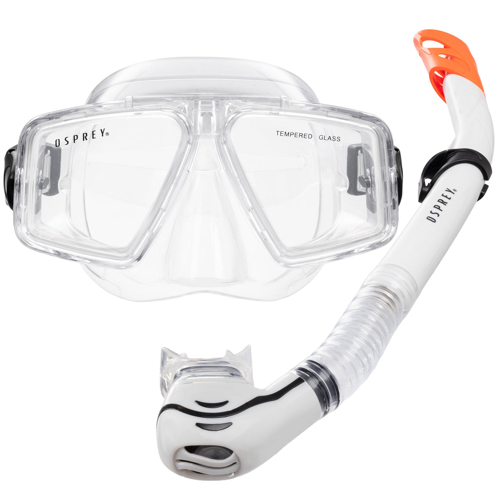 Adult Split Lens Snorkel Set - Clear