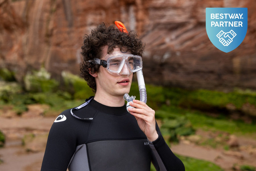 Adult Split Lens Snorkel Set - Clear
