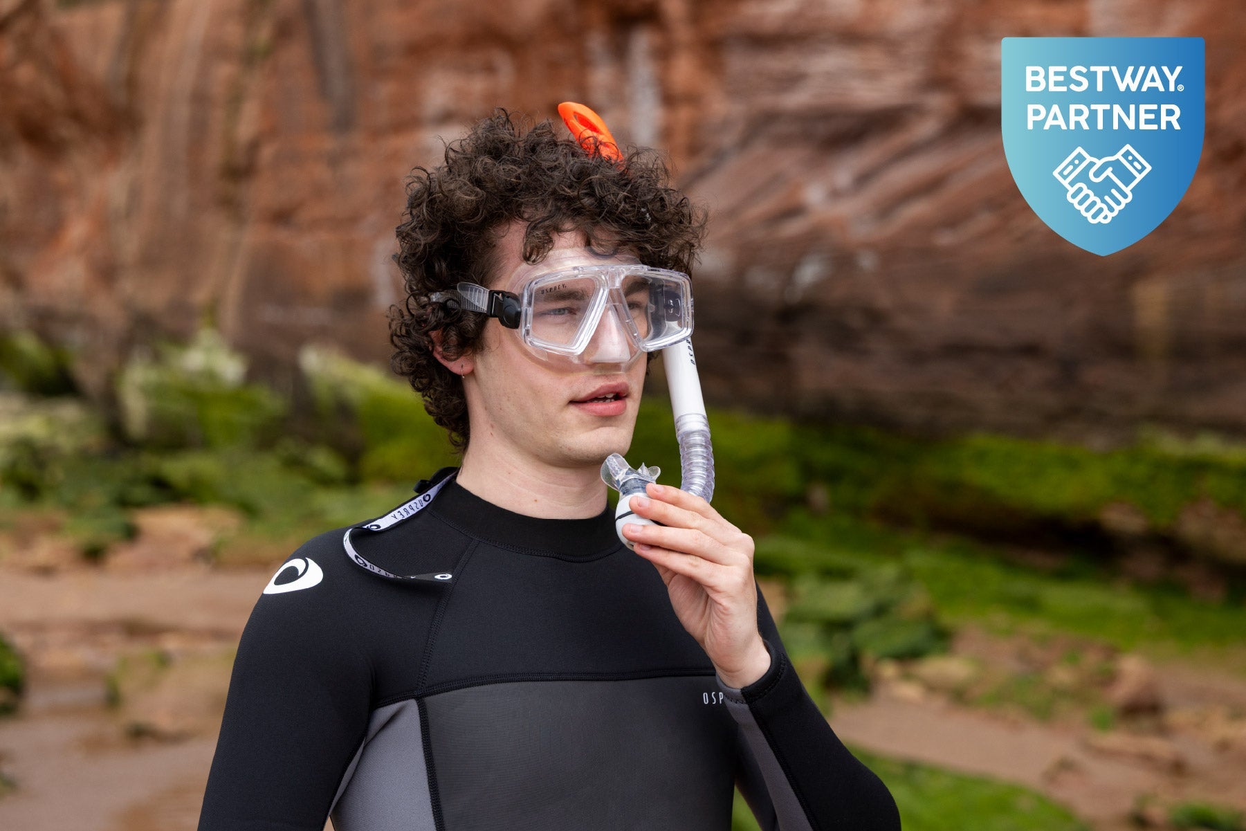 Adult Split Lens Snorkel Set - Clear