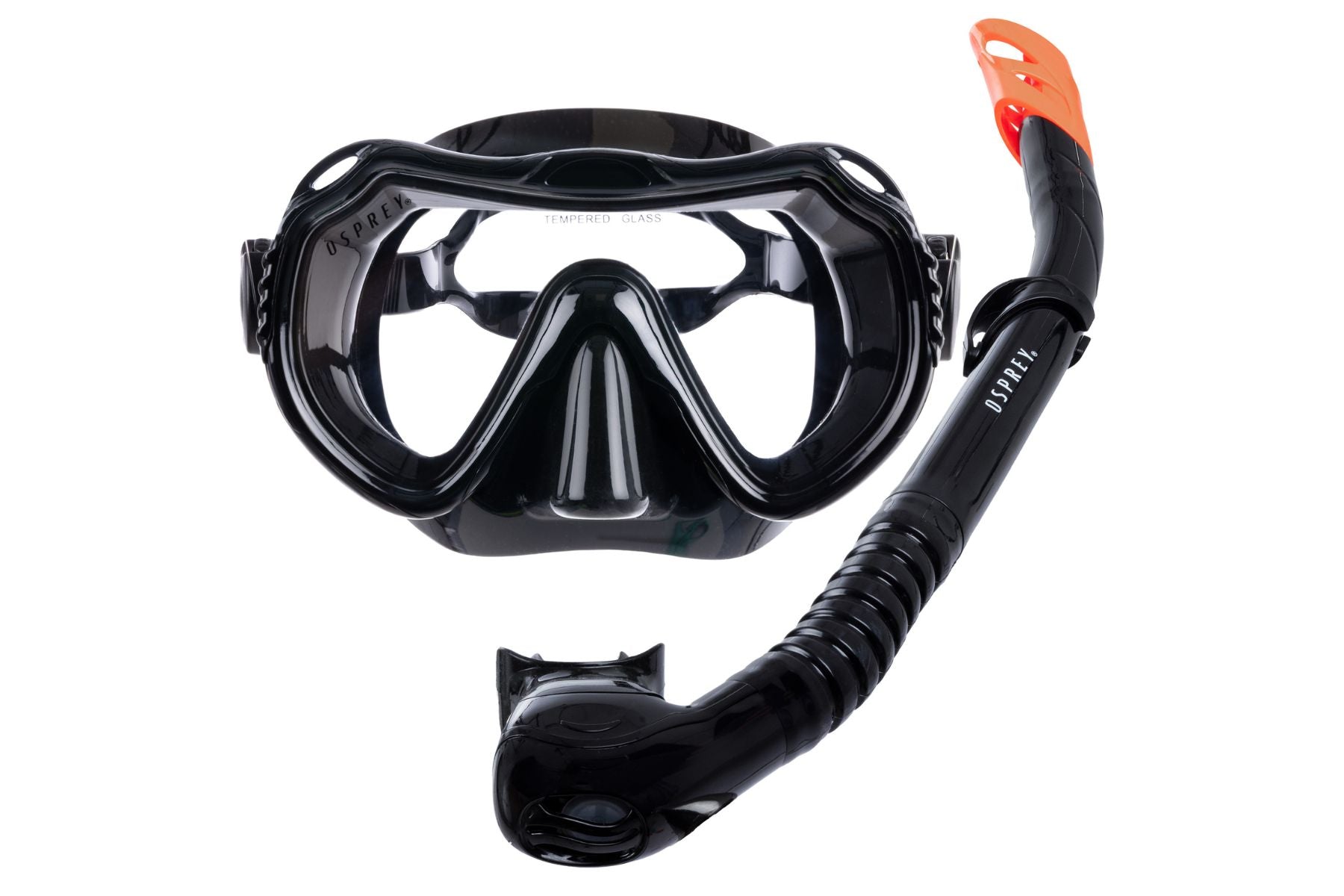 Adult Single Lens Snorkel Set - Black