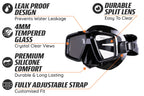 Adult Split Lens Snorkel Set - Black