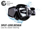 Adult Split Lens Snorkel Set - Black