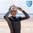 Adult Single Lens Snorkel Set - Aqua