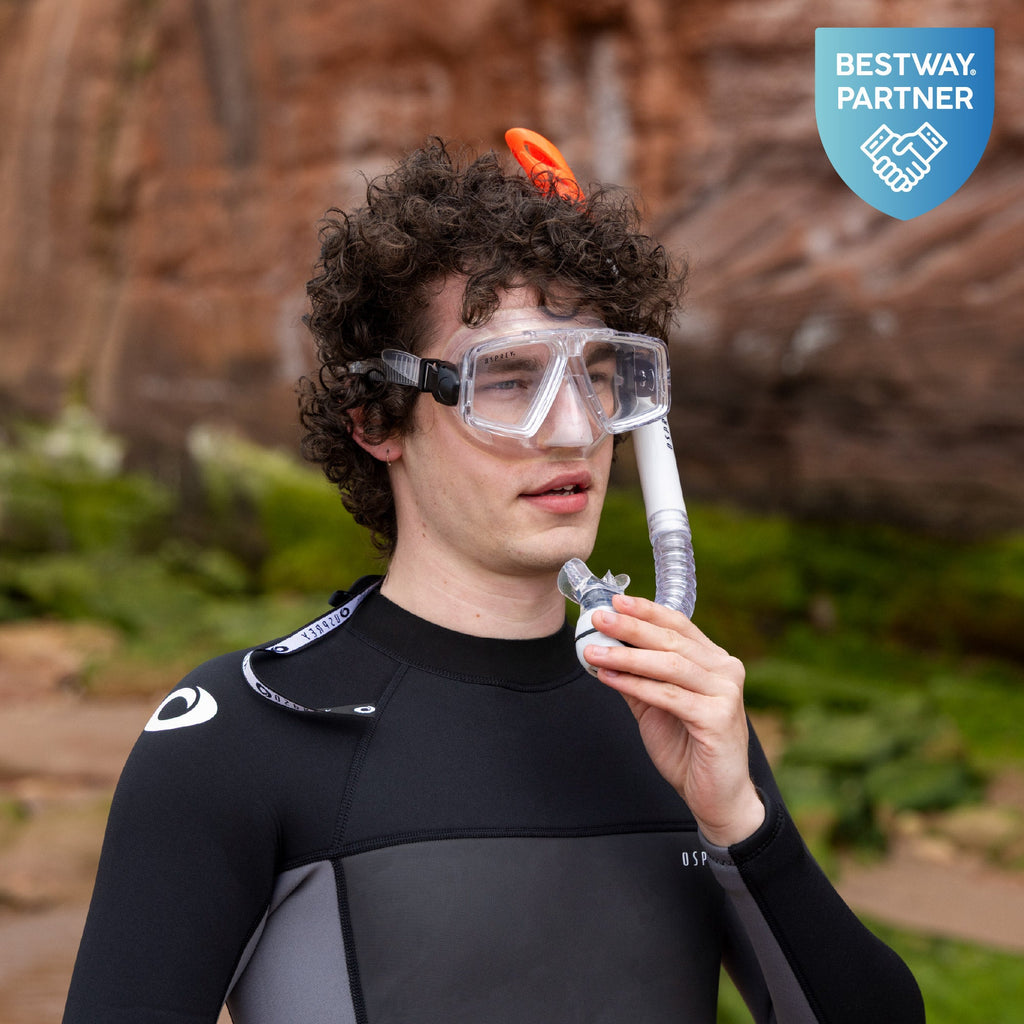 Adult Split Lens Snorkel Set - Clear