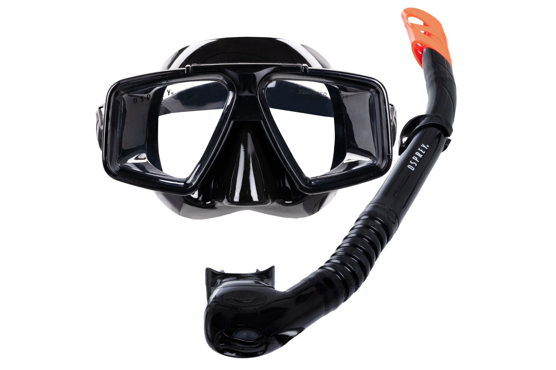 Adult Split Lens Snorkel Set - Black