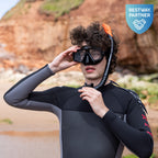 Adult Split Lens Snorkel Set - Black