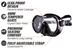 Adult Single Lens Snorkel Set - Black
