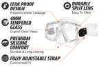 Adult Split Lens Snorkel Set - Clear