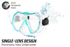 Adult Single Lens Snorkel Set - Aqua