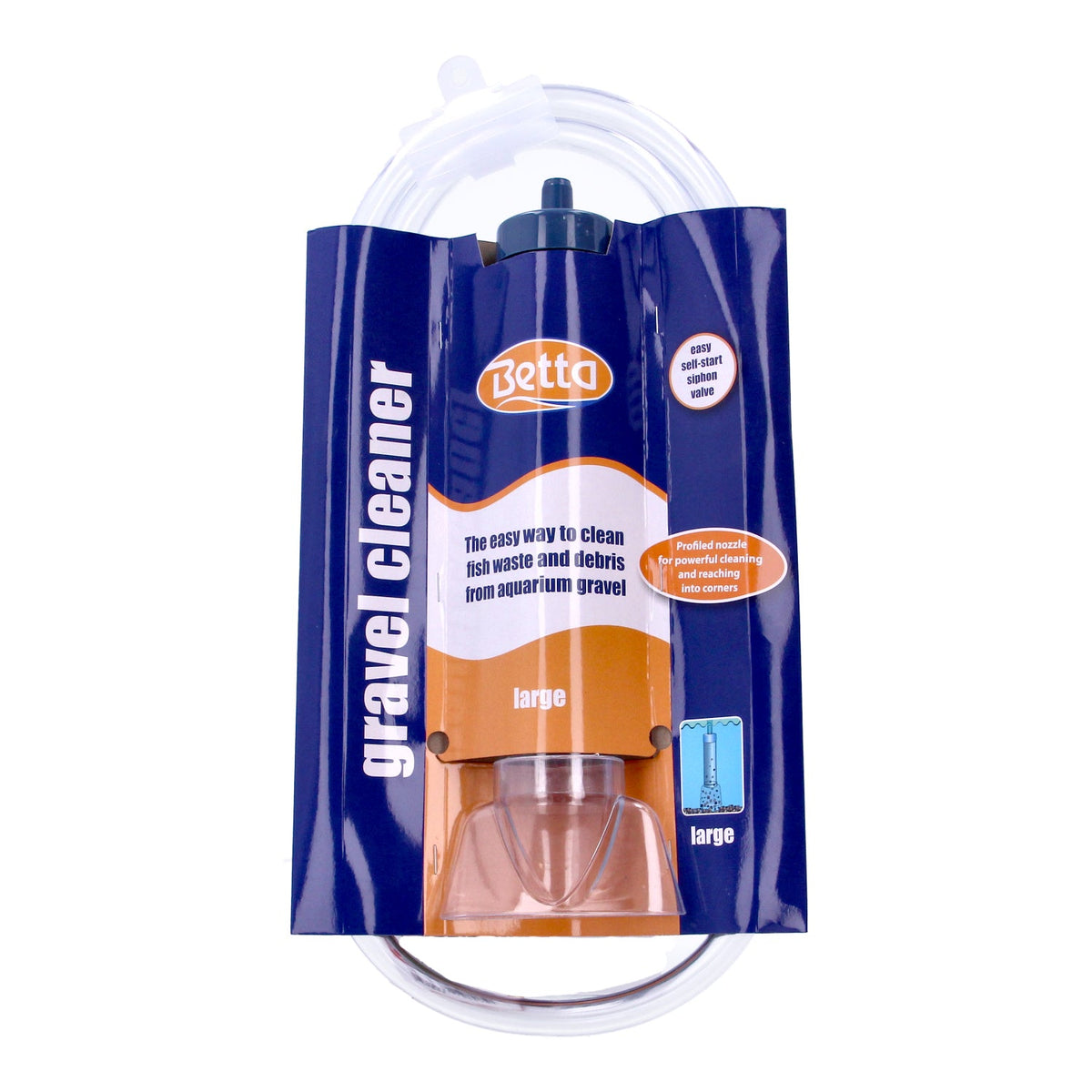 Betta Large Aquarium Gravel Cleaner - Self-Start Siphon