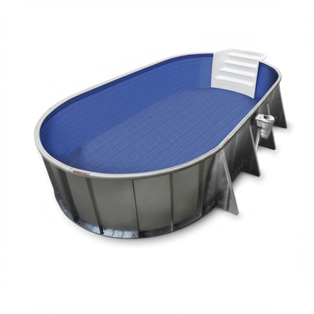 12' x 24' x 52" Oval Steel Semi Inground Pool Kit - Discount Package