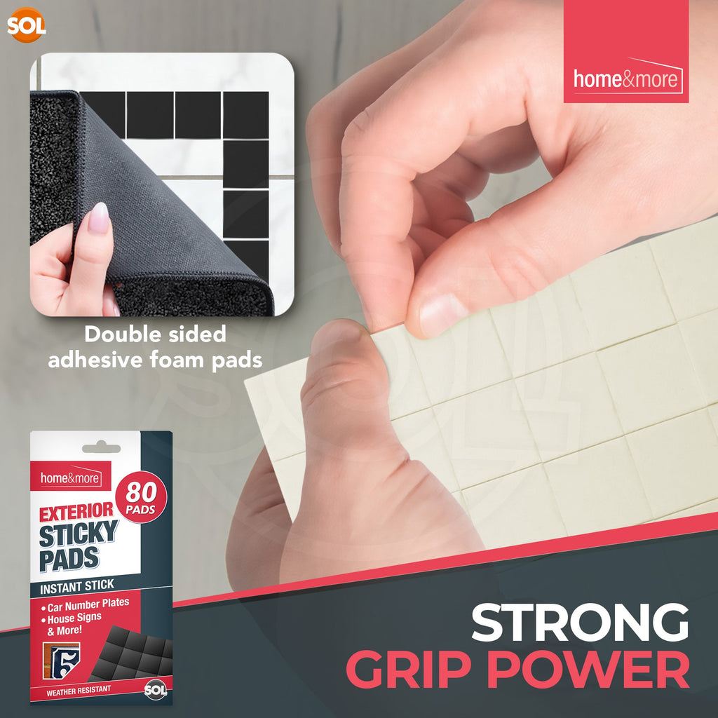 80-320pk Exterior Sticky Pads | Double Sided Self Adhesive Foam Squares