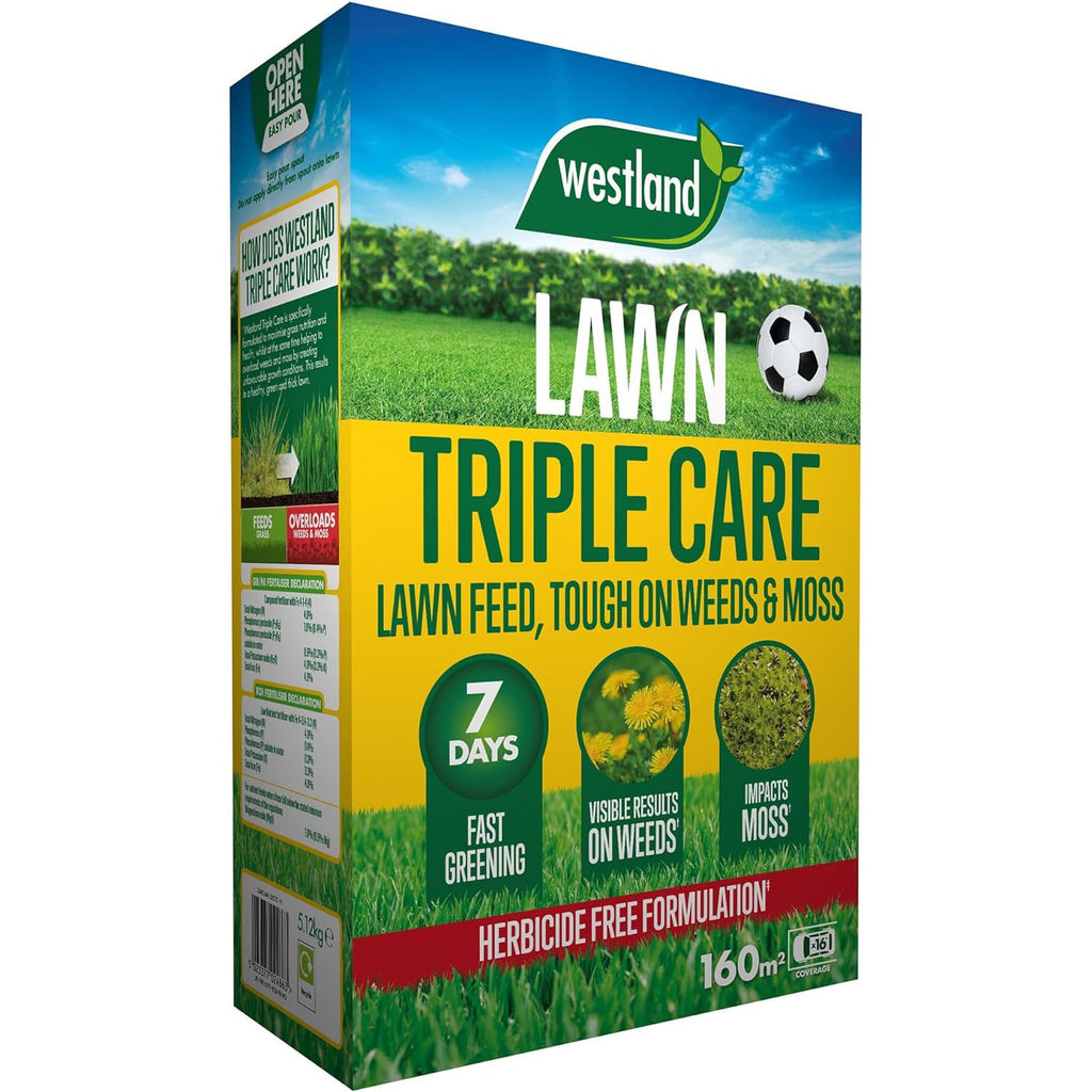 Westland Triple Care Herbicide-Free Lawn Feed, 160m²