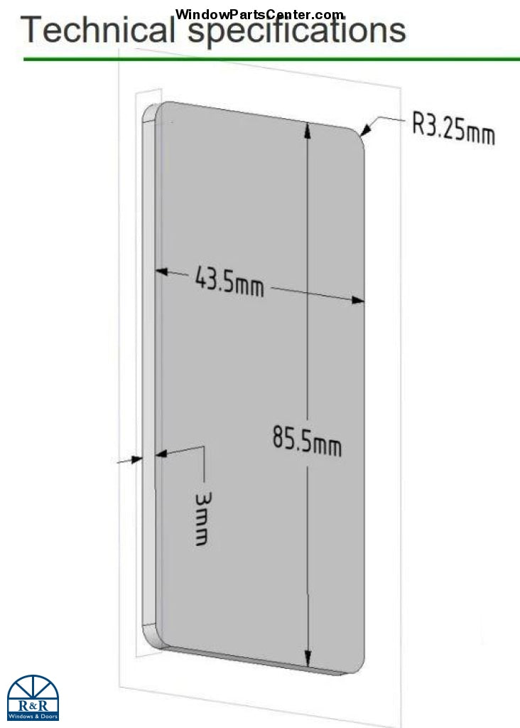 P01 P02 P03 - RocYork No-Ha 2.0 Mini Cover Plate For Door Hardware