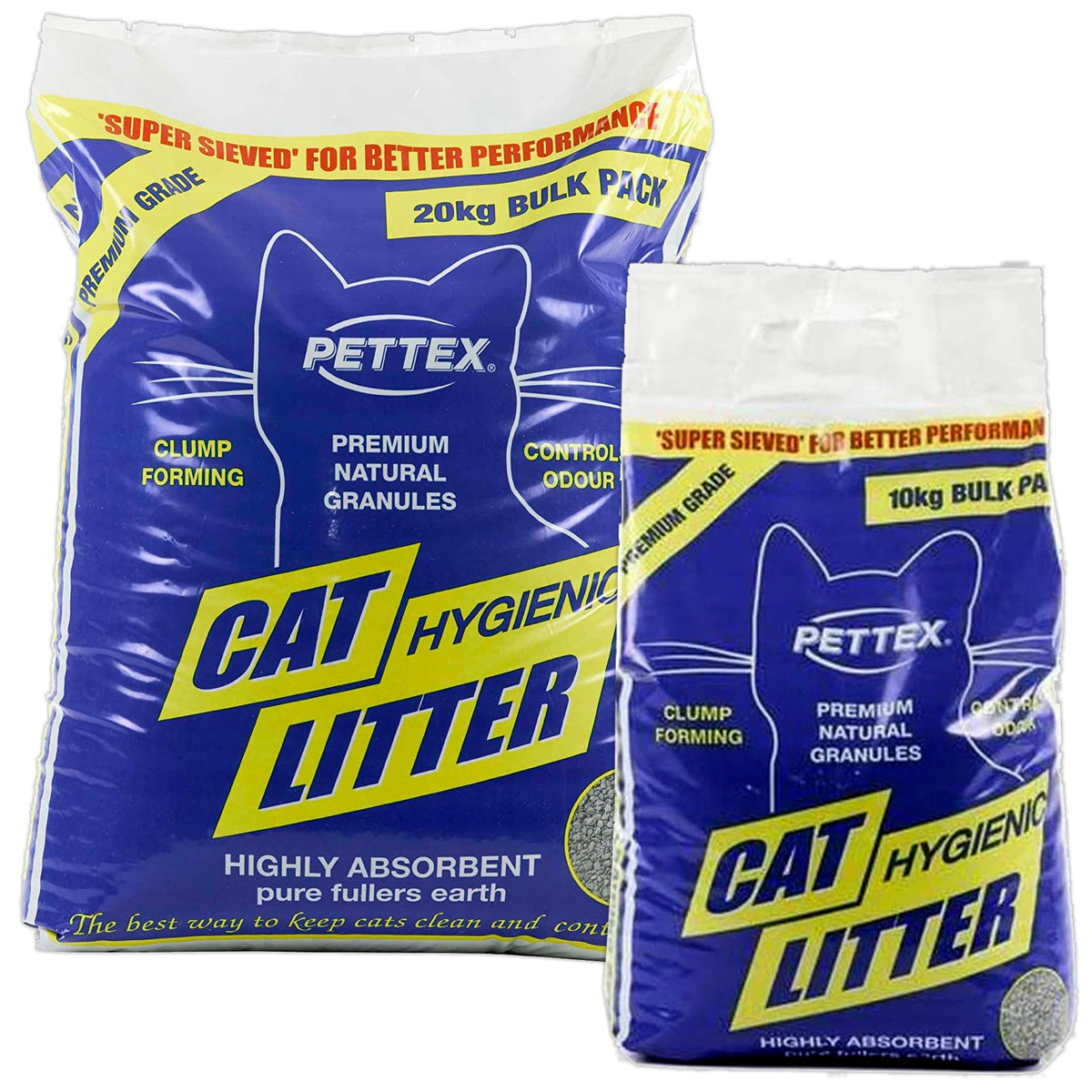 Pettex Premium Hygienic Clumping Cat Litter 10kg/20kg