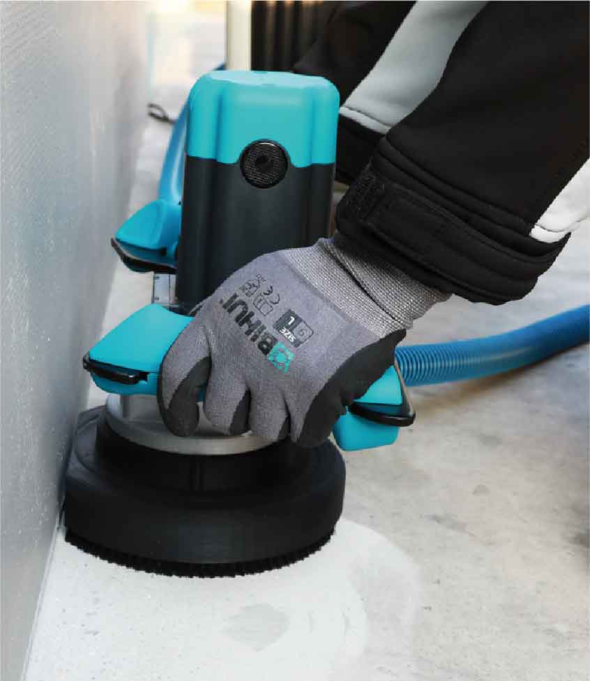 Bihui 1900W Concrete Grinder with Dual row Diamond Disc 180 mm