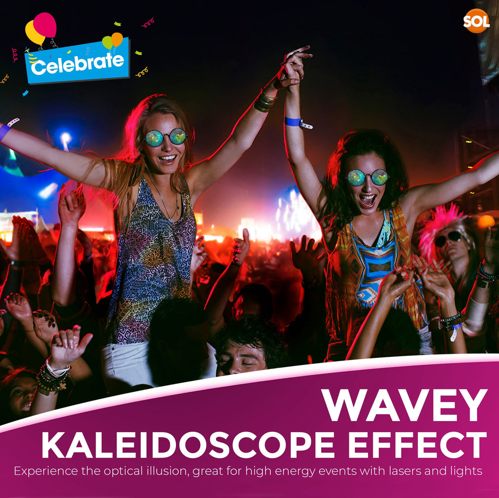 Kaleidoscope Glasses Festival Rave Rainbow Lens | 2 Pack