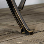 3 Piece Cast Aluminium Bistro Set with Parasol Hole, Bronze