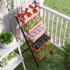 5-Tier Raised Garden Bed with 5 Planter Boxes, Red