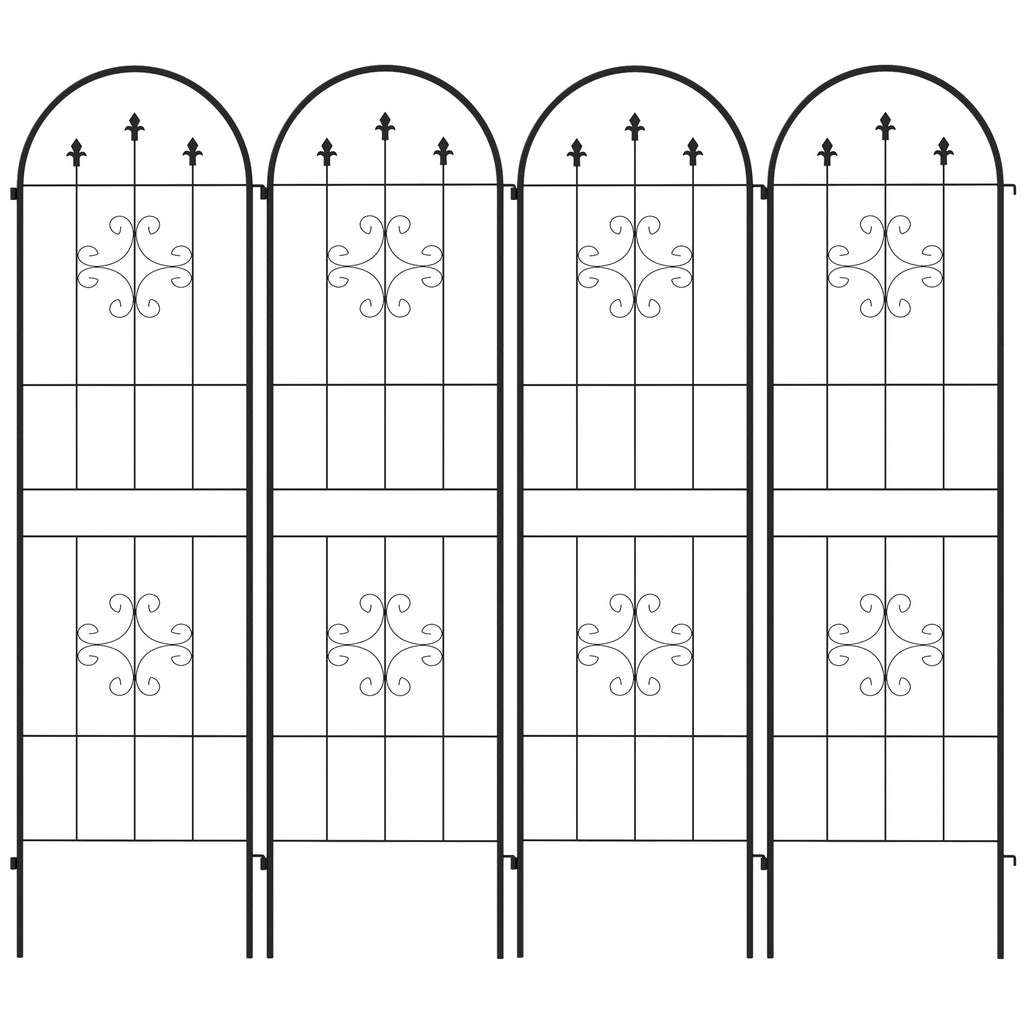 4-Pack 20" x 71" Metal Garden Trellis with Arrow Design
