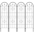4-Pack 20" x 71" Metal Garden Trellis with Arrow Design