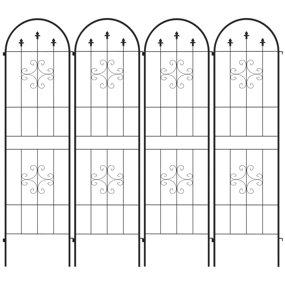 4-Pack 20" x 71" Metal Garden Trellis with Arrow Design