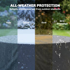 Outsunny Round Garden Furniture Cover, Waterproof Garden Table Cover, 420D Heavy Duty Oxford for Outdoor, Dia.214 x 70 cm, Black