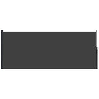 13' x 5' Retractable Side Awning, Full Cassette Privacy Screen, Black