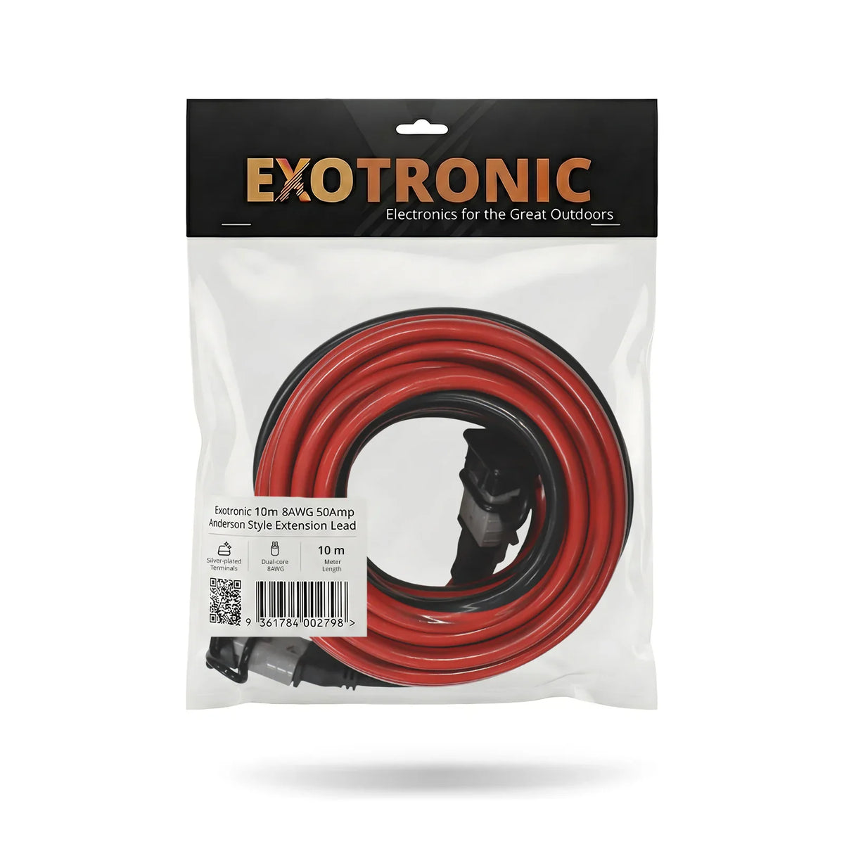 Exotronic 10m 8B&S / 8AWG 50A Anderson Style Extension Lead
