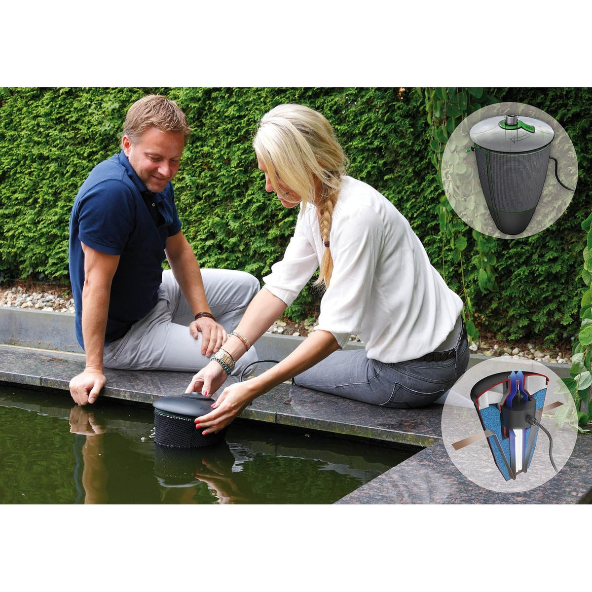Velda Floating Pond Filter 2500 - UV-C & Pump Included