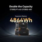 Pecron EP3800-48V 3840Wh Expansion Battery for E1500LFP/ E3600LFP/ E1000LFP/ E2400LFP/ F3000LFP