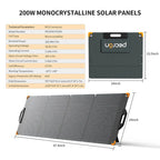 Pecron PV200 200W Monocrystalline Portable Solar Panel