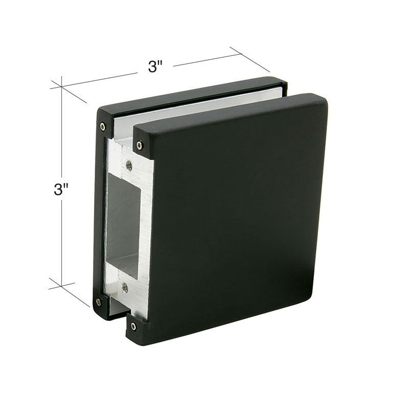 FHC NPF Glass Mounted Keeper For PFL900 Lever Latch - Matte Black Finish