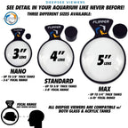 Flipper Deepsee Magnetic Aquarium Viewer: 3", 4", 5" Lens Set