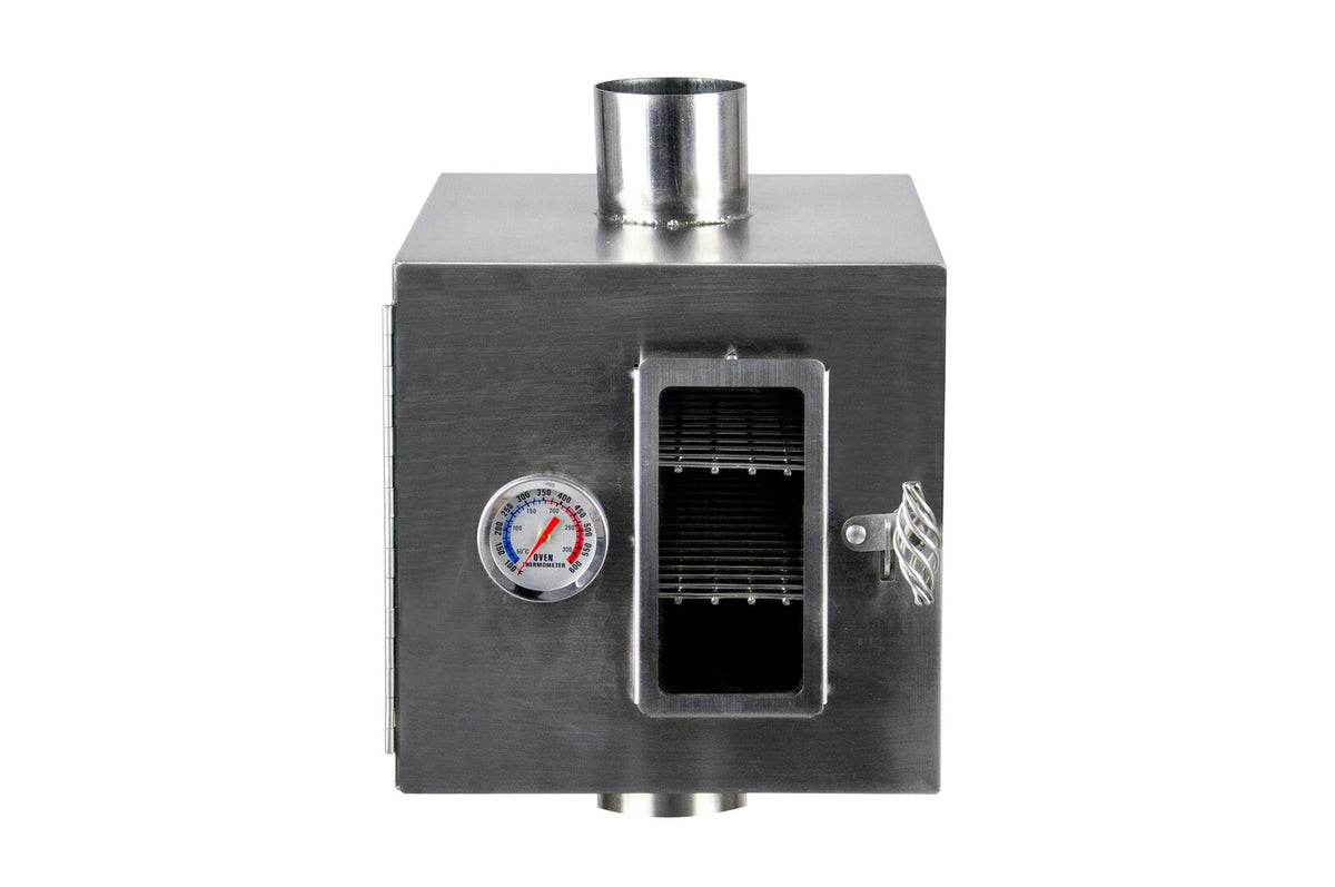 Camp Stove Pipe Oven | Stainless Steel | Suits Med & Large Stoves