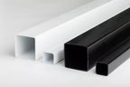 Plastic Box Section Square Tube - 1m & 2.5m Length – Black & White Durable PVC