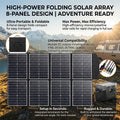 400W Foldable Monocrystalline Solar Panel – 8-Panel Portable Camping & Caravan Solar Kit