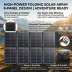 400W Foldable Monocrystalline Solar Panel – 8-Panel Portable Camping & Caravan Solar Kit