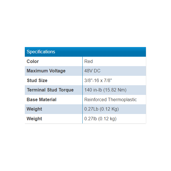 Blue Sea Single 3/8"-16 Stud PowerPost Connector