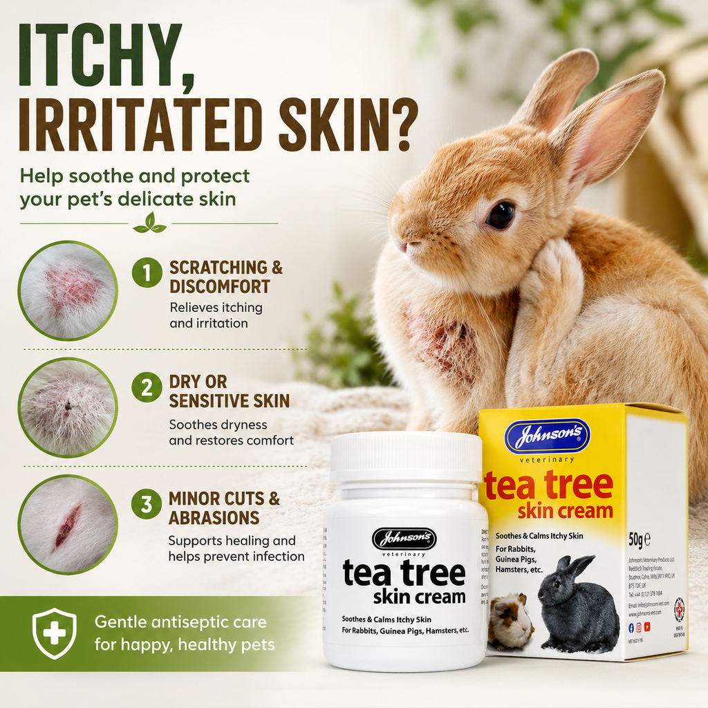 Johnsons Tea Tree Skin Cream Small Animal Rabbit Guinea Pig
