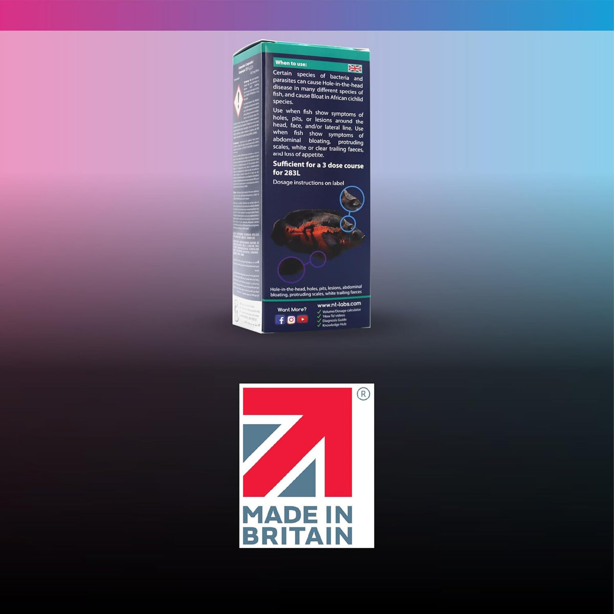 NT Labs Octozin WaterTreatment – 250ml, 500ml, 1L Bloat & Hole-in-the-Head