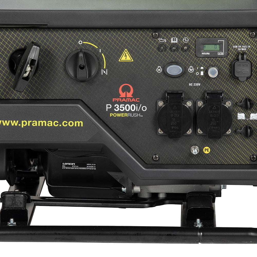 Pramac P3500i/o + HUK 3300W Single Phase Petrol Inverter Generator