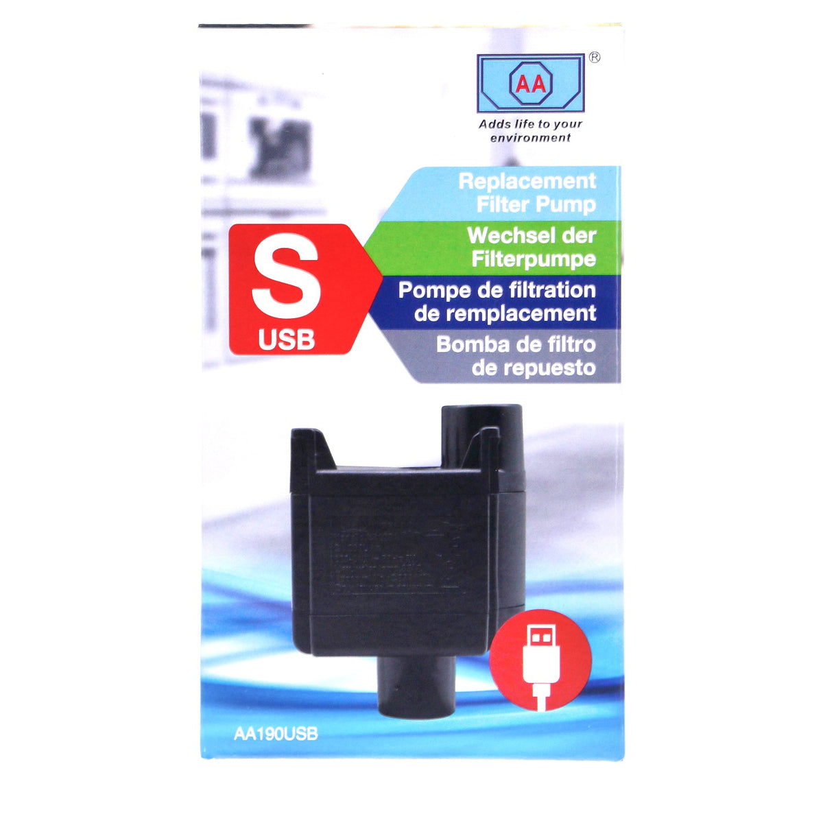 Deco USB Black Filter Pump Replacement for Small Aquariums