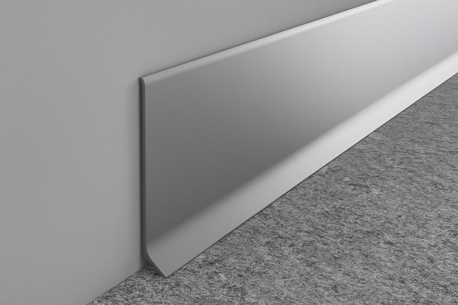 Aluminium Skirting Board 59 MM x 2500 MM Length Anodised Silver Trim Profile LP59
