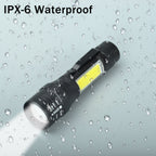 T6 / COB Tactical Military LED Flashlight - With Charger