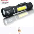 T6 / COB Tactical Military LED Flashlight - With Charger